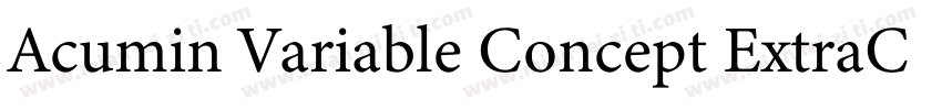Acumin Variable Concept ExtraConden字体转换